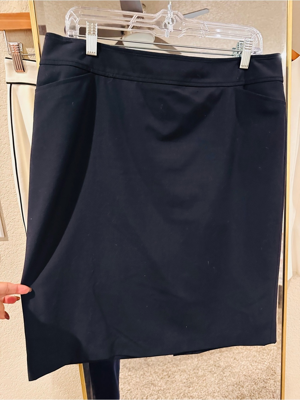 Talbots Dark Navy Women’s Pencil with Pockets Skirt size 12